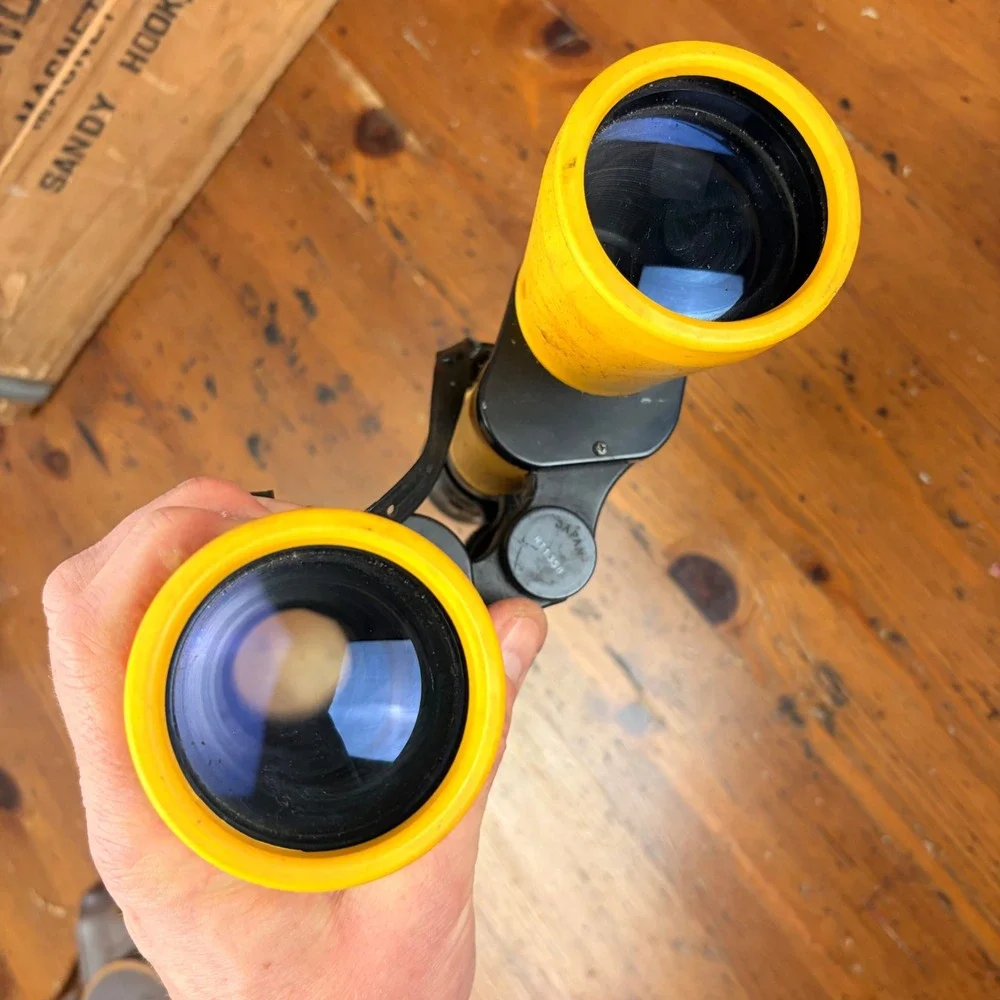 Unitron 7x50‎ Binoculars Fully Coated Optics Yellow Marine Field Glasses Japan